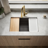 Billings® 29-1/2" undermount single-bowl workstation kitchen sink