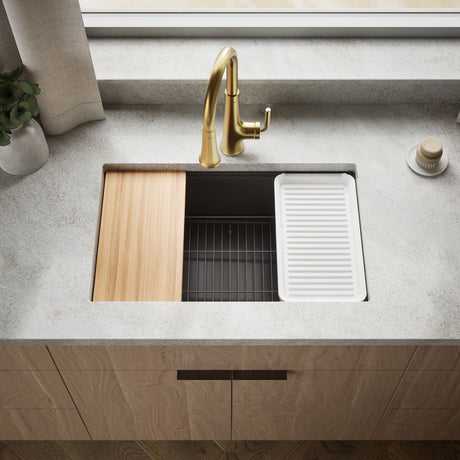 Billings® 29-1/2" undermount single-bowl workstation kitchen sink