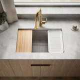 Billings® 29-1/2" undermount single-bowl workstation kitchen sink