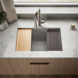 Billings® 29-1/2" undermount single-bowl workstation kitchen sink
