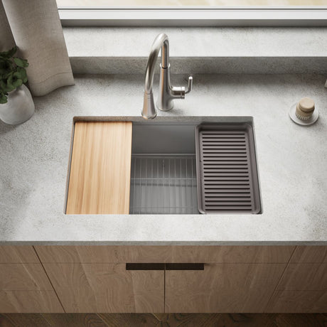 Billings® 29-1/2" undermount single-bowl workstation kitchen sink