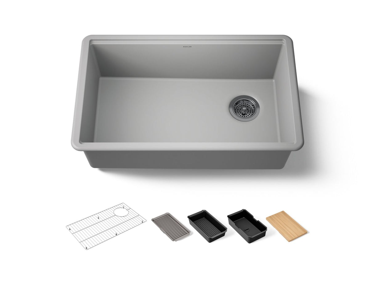 Billings® 29-1/2" undermount single-bowl workstation kitchen sink
