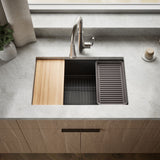 Billings® 29-1/2" undermount single-bowl workstation kitchen sink