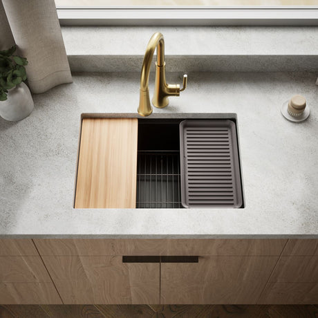 Billings® 26-1/2" undermount single-bowl workstation kitchen sink