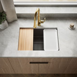 Billings® 26-1/2" undermount single-bowl workstation kitchen sink