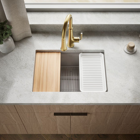Billings® 26-1/2" undermount single-bowl workstation kitchen sink