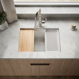 Billings® 26-1/2" undermount single-bowl workstation kitchen sink