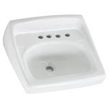 Lucerne® Wall-Hung Sink With 8-Inch Widespread and Extra Right-Hand Hole