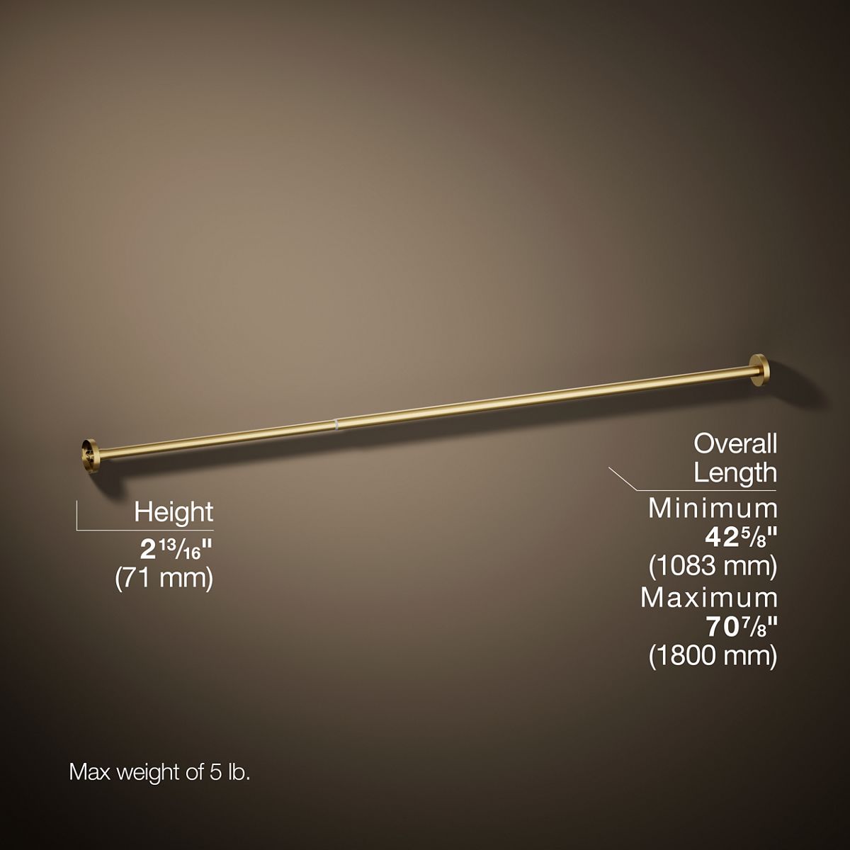 Elate® Shower rod