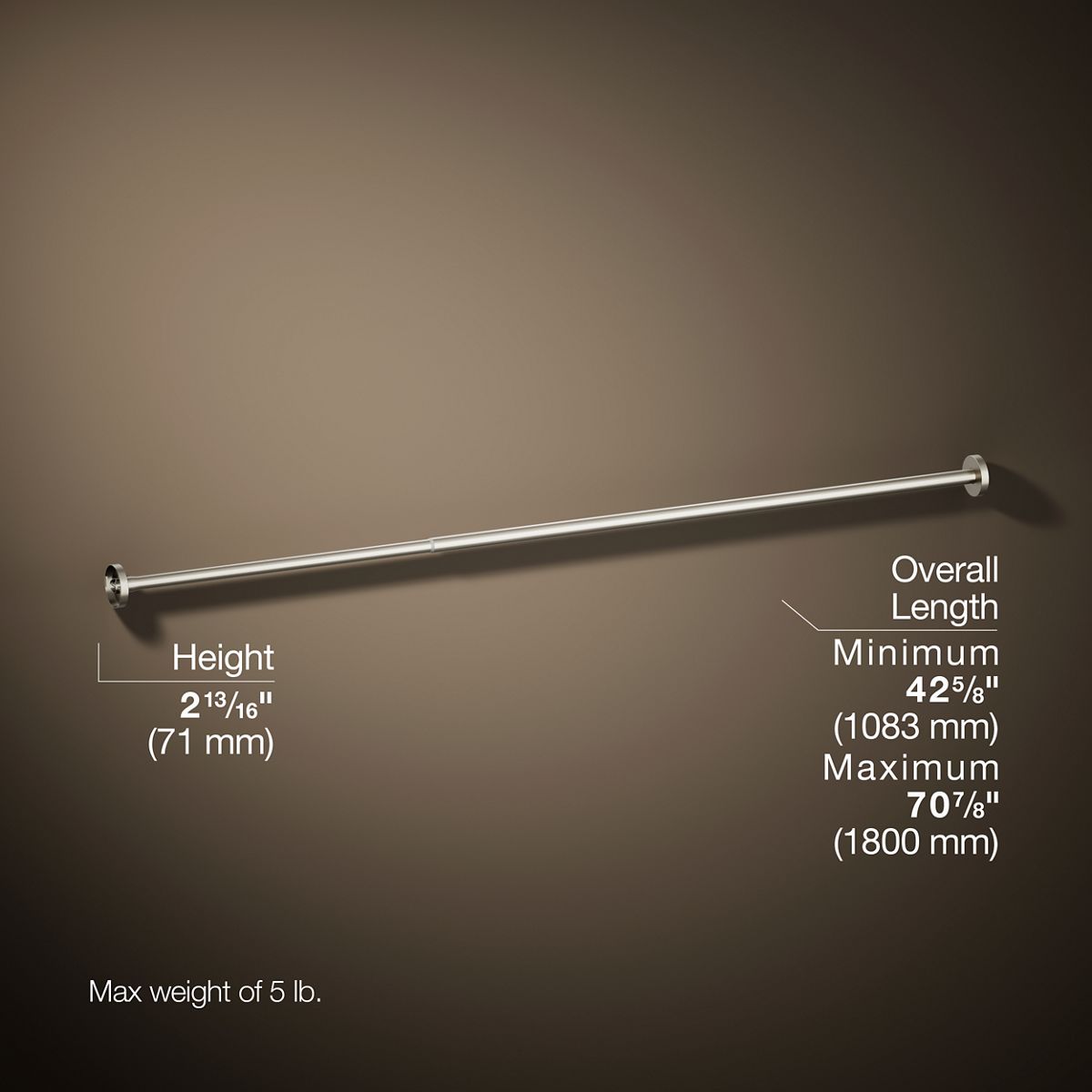 Elate® Shower rod