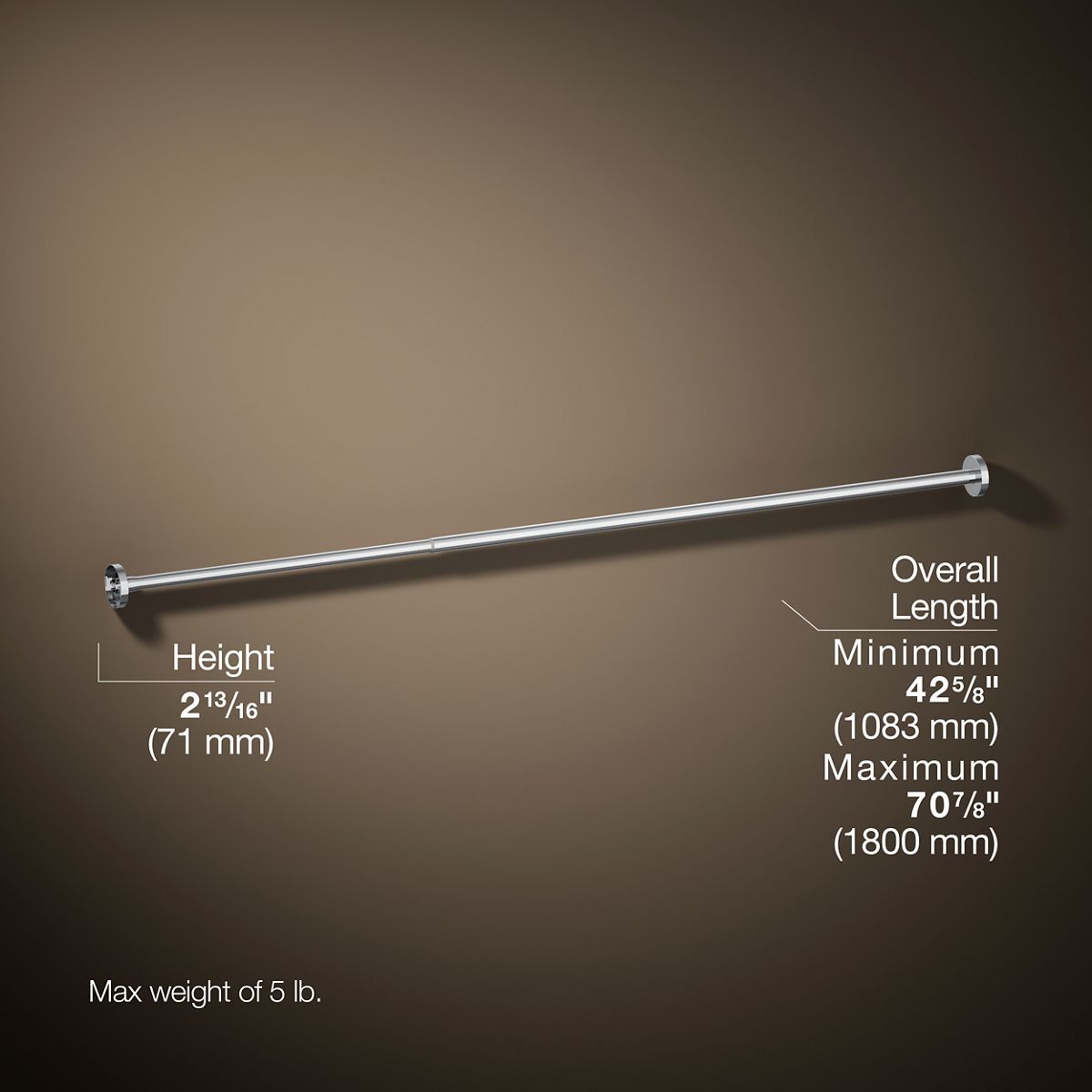 Elate® Shower rod