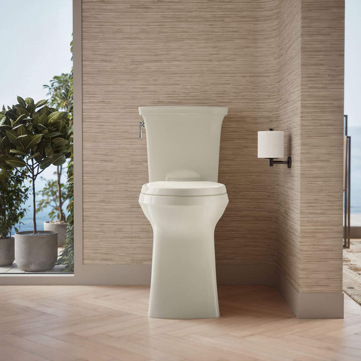 Corbelle® Tall elongated toilet bowl with skirted trapway