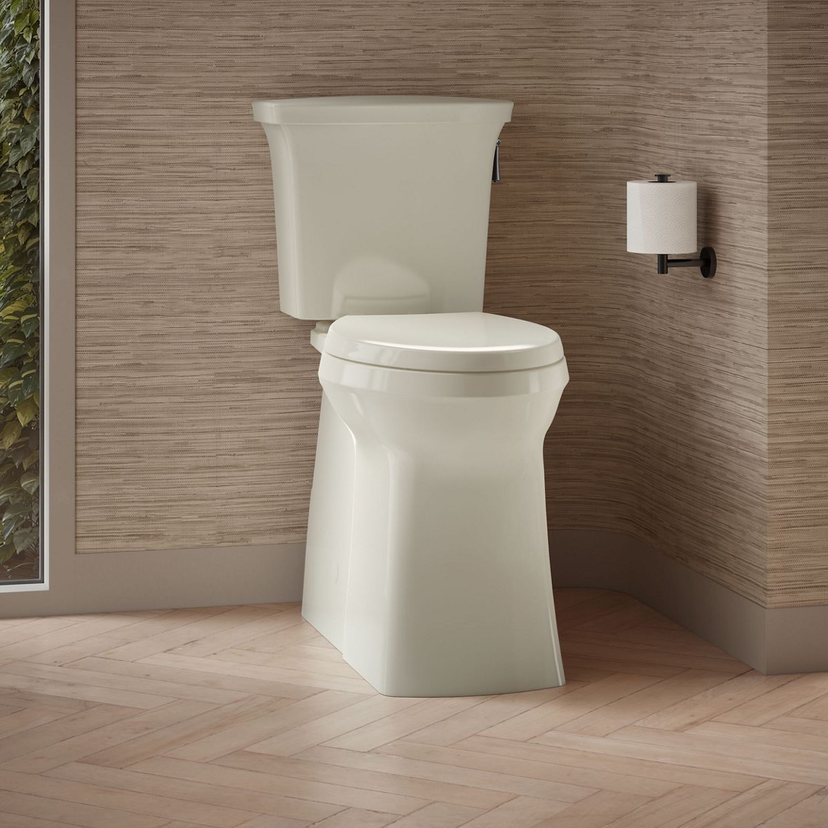 Corbelle® Tall two-piece elongated toilet with skirted trapway, 1.28 gpf