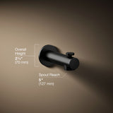 Elate® Wall-mount bath spout with diverter