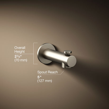 Elate® Wall-mount bath spout with diverter
