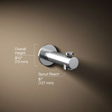 Elate® Wall-mount bath spout with diverter