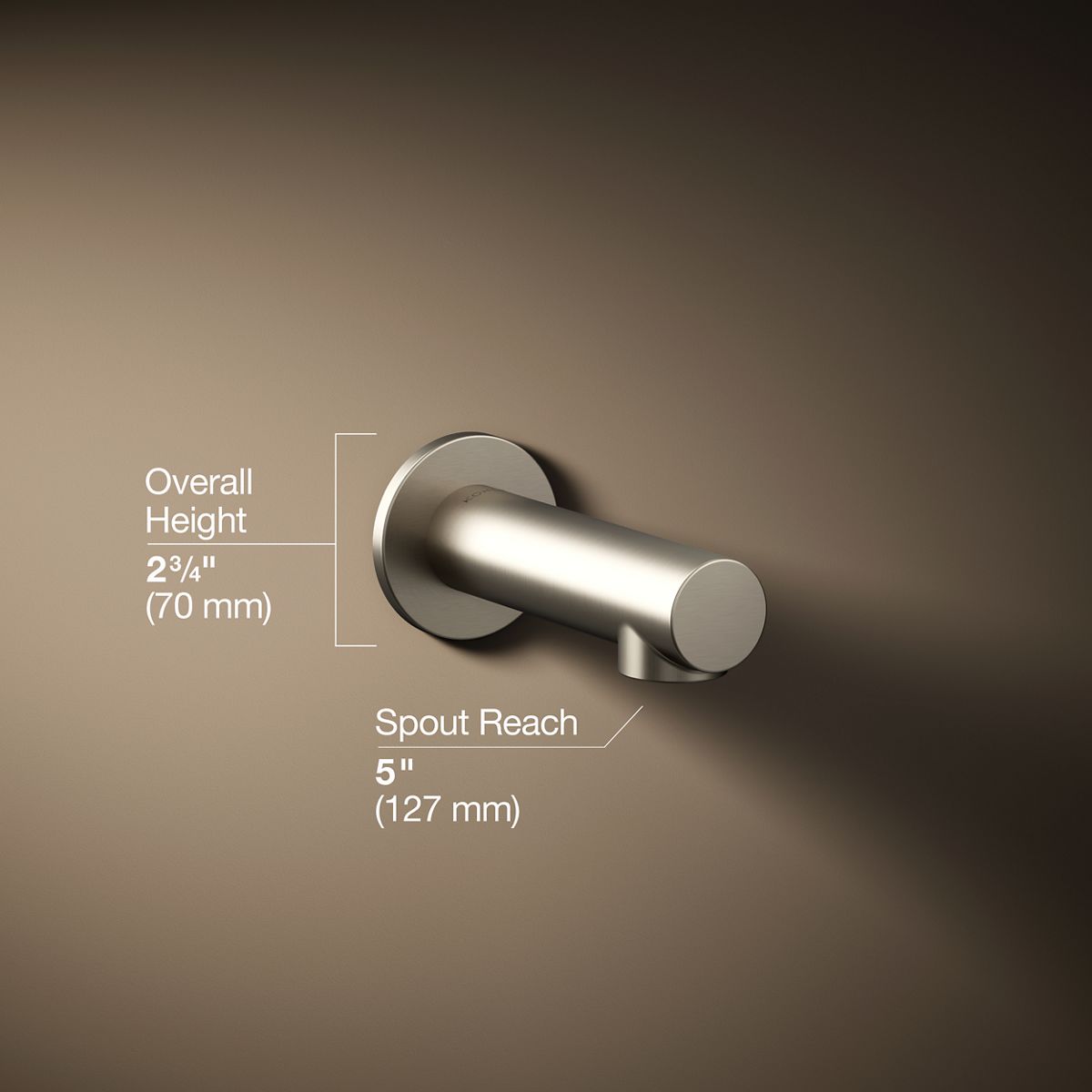Elate® Wall-mount bath spout