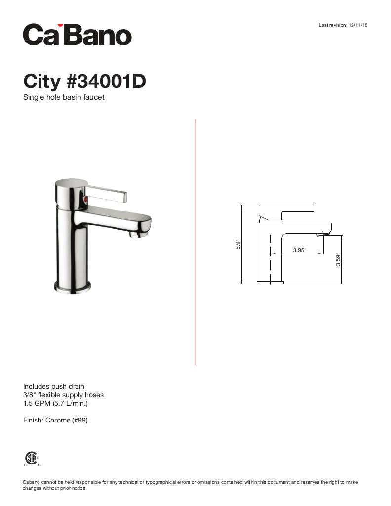 Single hole basin faucet