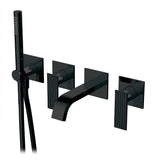 Wallmount tub filler with handshower