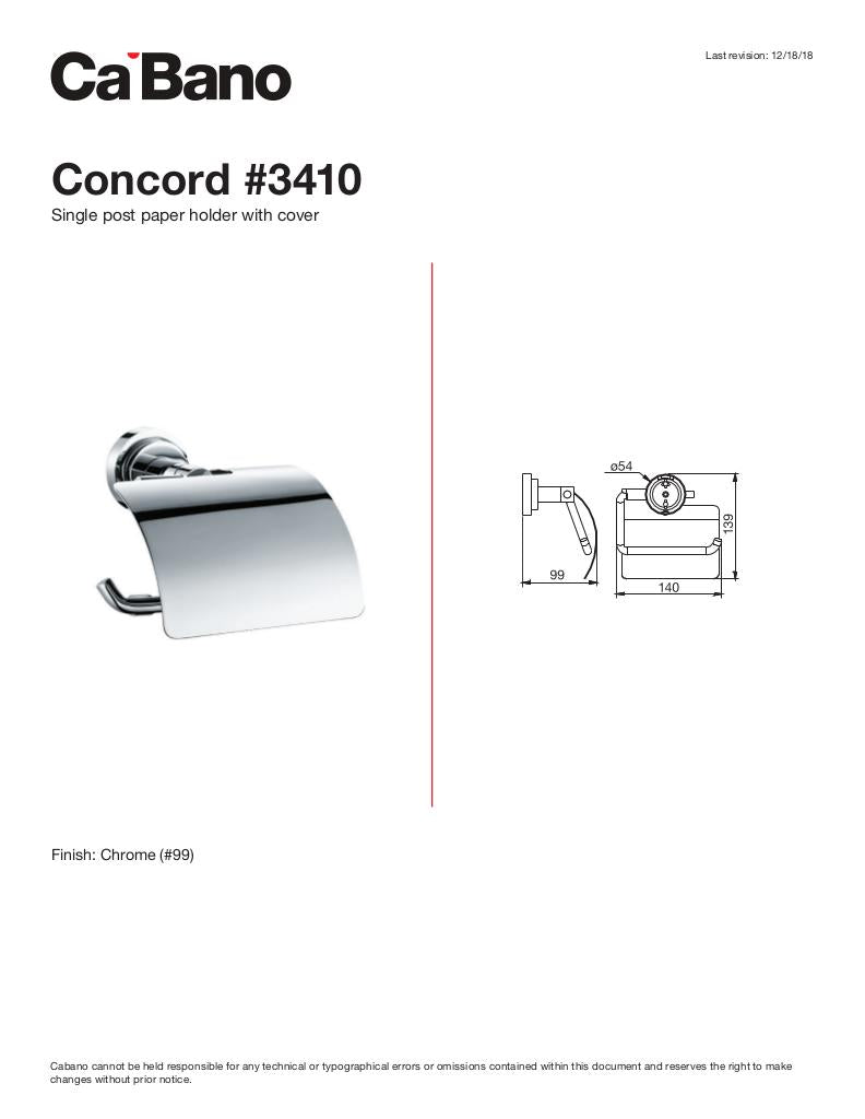 Single post paper holder with cover