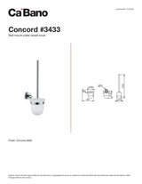 Wall mount water closet brush