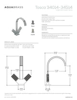 Single-hole lavatory faucet with two crystal handles