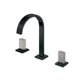 Widespread lavatory faucet with crystal handles