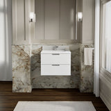 Maxstow® 24" wall-hung bathroom vanity cabinet with sink and quartz top