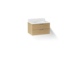 Maxstow® 30" wall-hung bathroom vanity cabinet with sink and quartz top