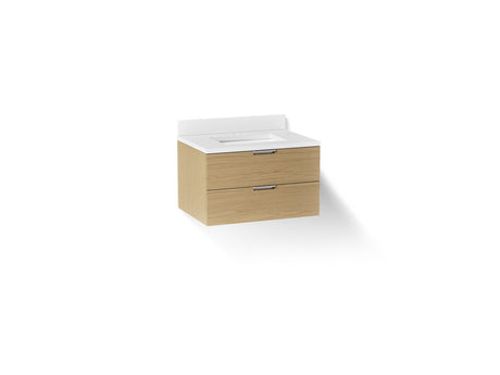 Maxstow® 30" wall-hung bathroom vanity cabinet with sink and quartz top