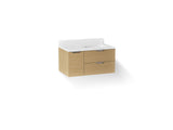 Maxstow® 36" wall-hung bathroom vanity cabinet with sink and quartz top