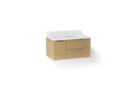 Maxstow® 36" wall-hung bathroom vanity cabinet with sink and quartz top