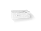 Maxstow® 60" wall-hung bathroom vanity cabinet with sink and quartz top