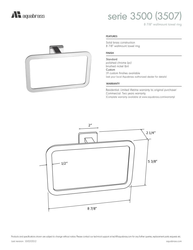8 3/4" wallmount towel holder