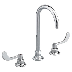 Monterrey® 8-inch Widespread Gooseneck Faucet With Wrist Blade Handles 1.5 gpm/5.7 Lpm Laminar Flow in Spout Base