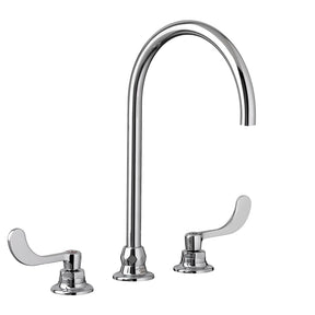 Monterrey® 8-Inch Widespread 8-inch Reach Gooseneck Faucet With Wrist Blade Handles 1.5 gpm/5.7 Lpm Laminar Flow in Spout Base