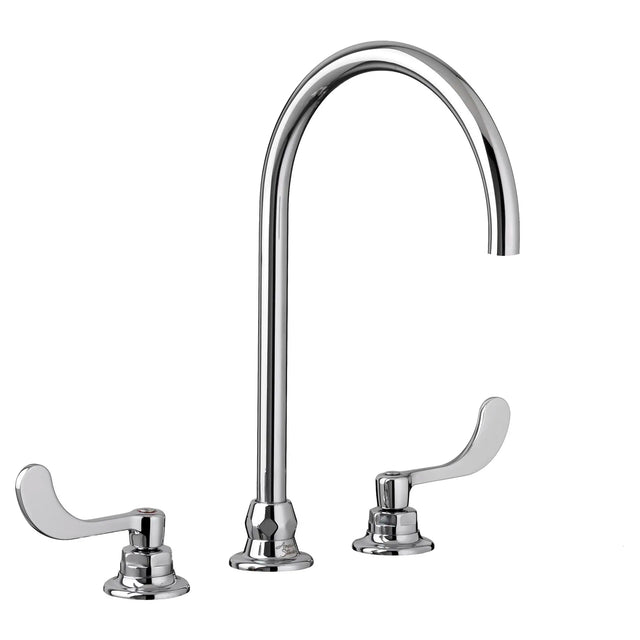 Monterrey® 8-Inch Widespread 8-inch Reach Gooseneck Faucet With Wrist Blade Handles 1.5 gpm/5.7 Lpm Laminar Flow in Spout Base