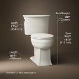 Archer® Two-piece elongated toilet, 1.28 gpf