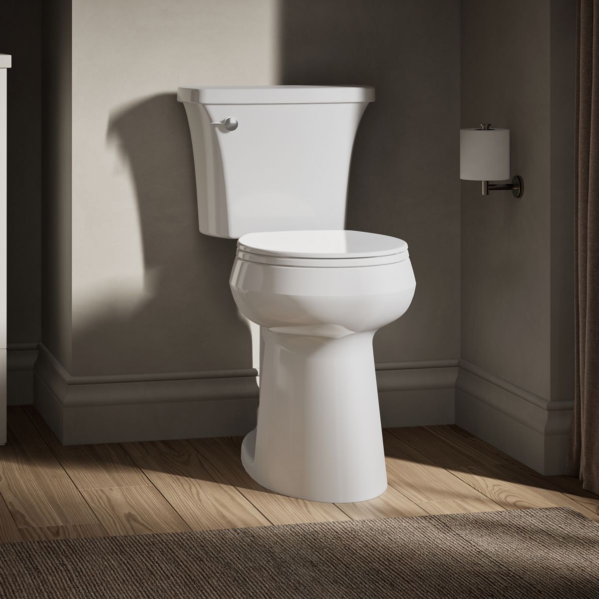 Highline® Tall two-piece round-front toilet, 1.28 gpf