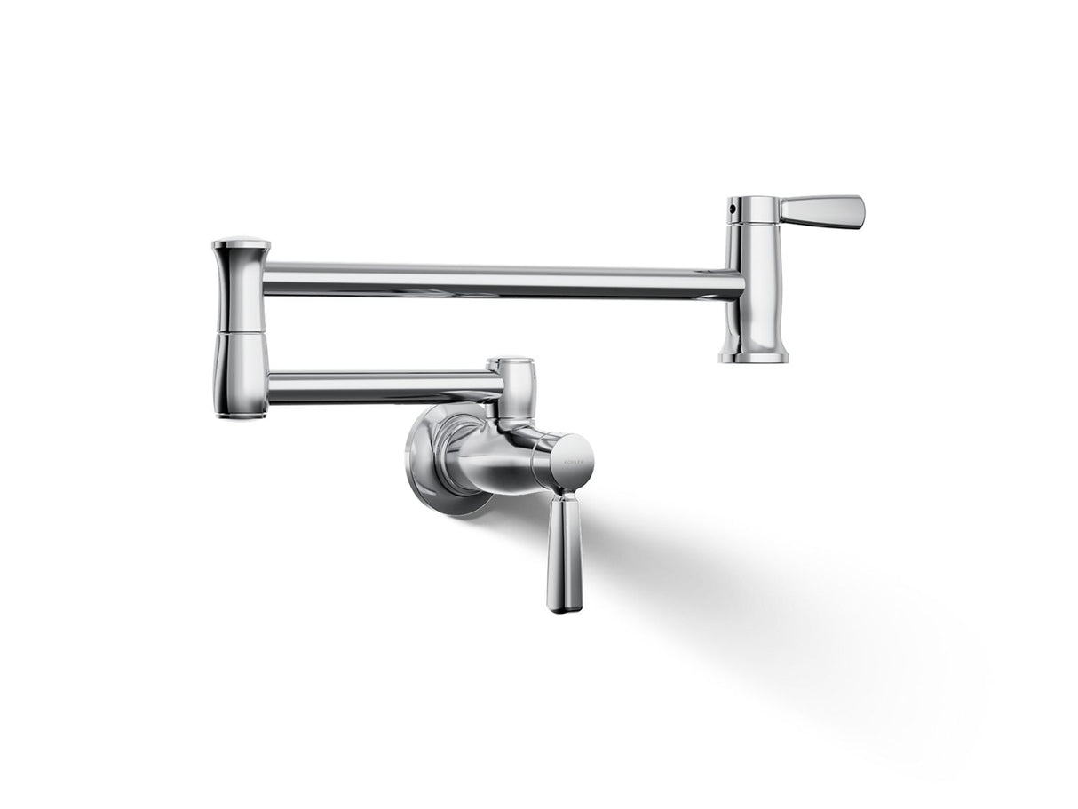 Wall-mount pot filler