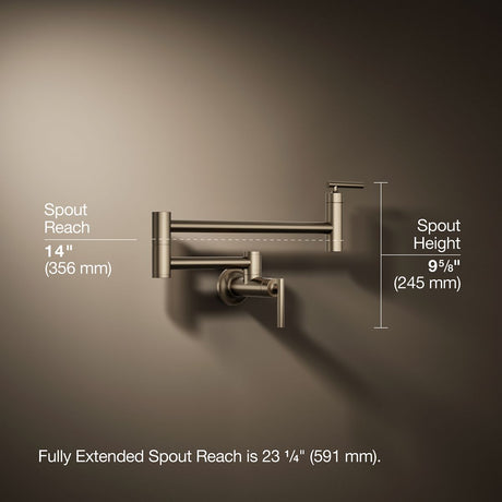 Wall-mount pot filler