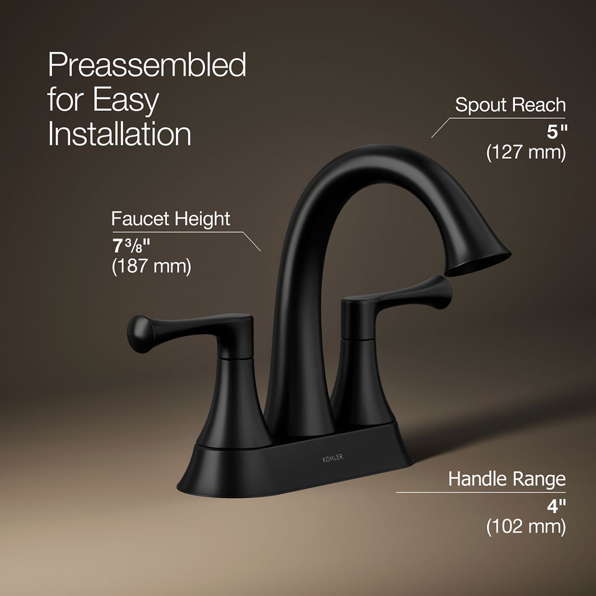 Buckley™ Centerset bathroom sink faucet, 1.0 gpm