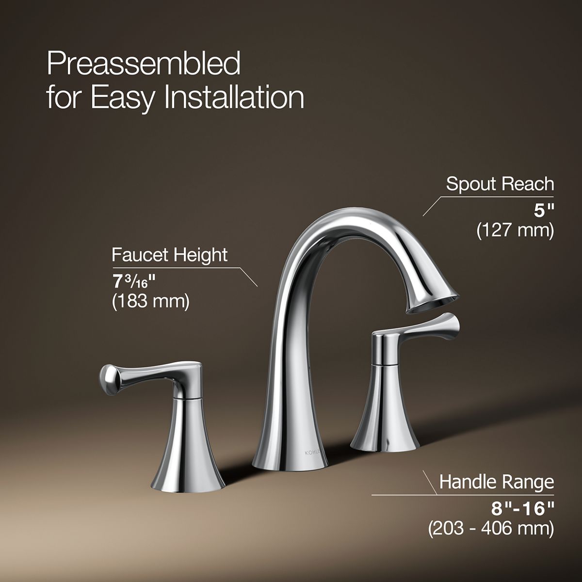 Buckley™ Widespread bathroom sink faucet, 1.2 gpm