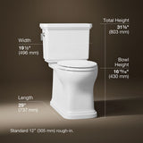 Claude™ by Studio McGee Two-piece elongated toilet with skirted trapway, 1.28 gpf