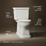 Claude™ by Studio McGee Two-piece elongated toilet with skirted trapway, 1.28 gpf