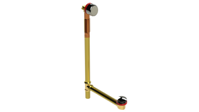 BRASS OFFSET FILL&DRAIN™ WASTE & OVERFLOW Euro Tip-Toe EXTENDED (360-5FDET-27POLN)