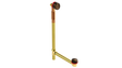 BRASS OFFSET FILL&DRAIN™ WASTE & OVERFLOW Euro Tip-Toe EXTENDED (360-5FDET-27VB)