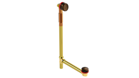BRASS OFFSET FILL&DRAIN™ WASTE & OVERFLOW Euro Tip-Toe EXTENDED (360-5FDET-27VB)