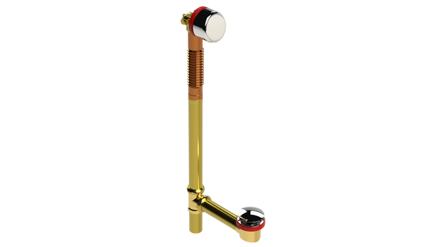 BRASS OFFSET FILL&DRAIN™ WASTE & OVERFLOW CLICKER® EXTENDED (360-5FDQ-20BCP)