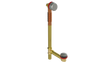 BRASS OFFSET FILL&DRAIN™ WASTE & OVERFLOW CLICKER® EXTENDED (360-5FDQ-20BN)